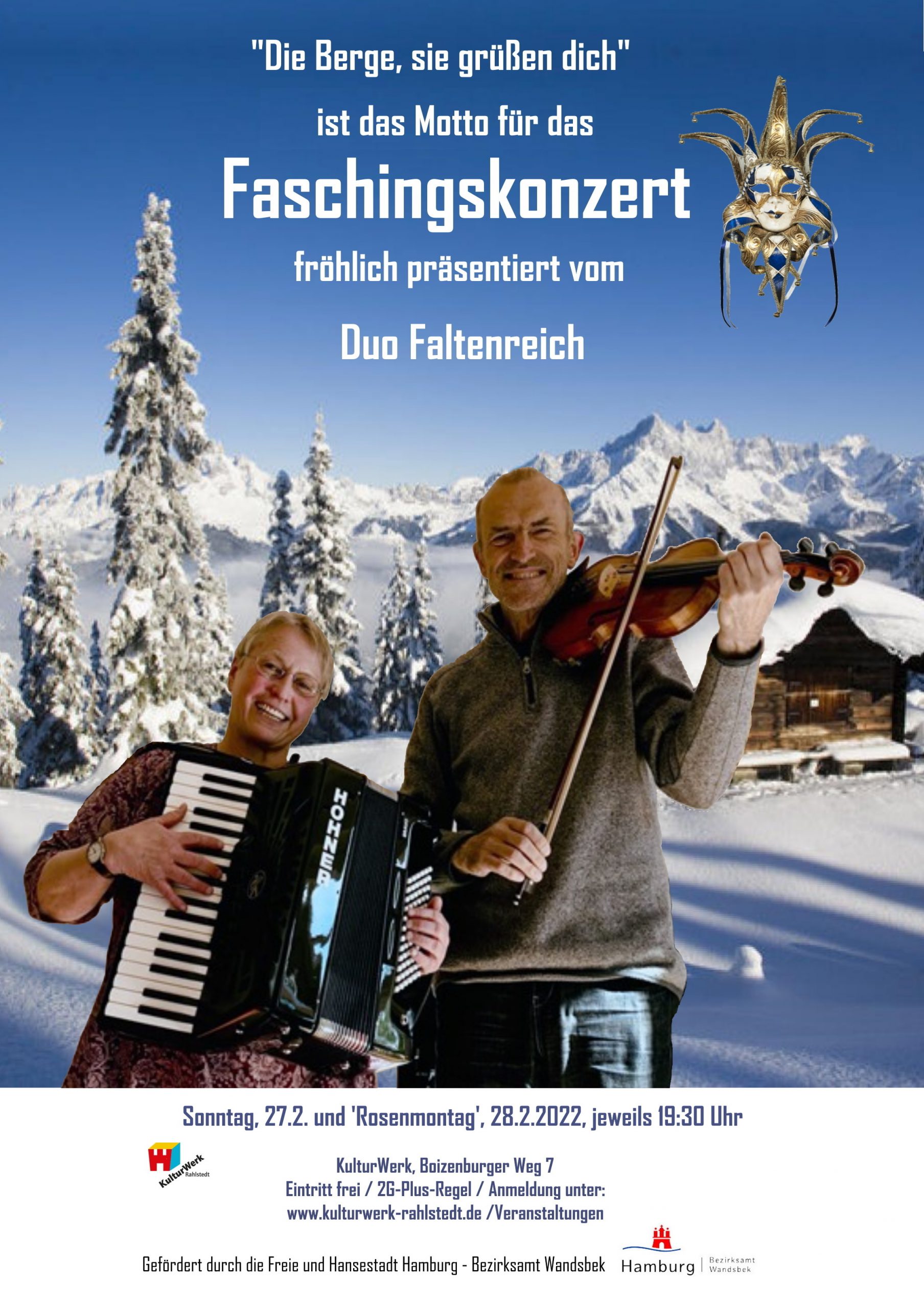Faschingskonzert mit dem Duo Faltenreich